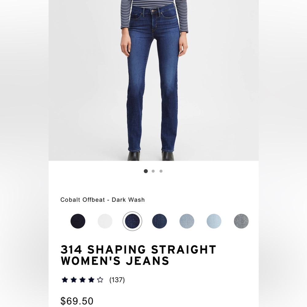 Levi’s Shaping Straight Jeans NEW size 18